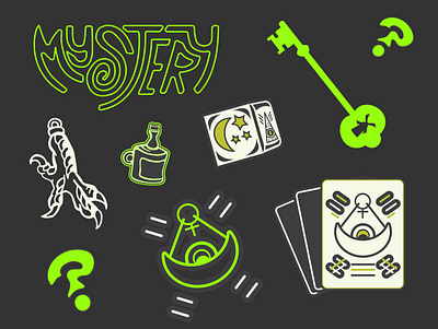 Mystery Tarot style Illustrator Assets adevertisement branding design graphic design illustration vector