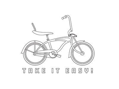 Take it Easy Cruiser Bike Illustration adevertisement branding design graphic design illustration vector