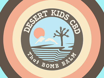 Desert Kids CBD Label Logo adevertisement branding design graphic design illustration vector