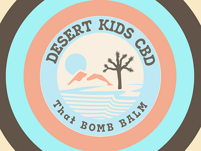 Desert Kids CBD Label Logo adevertisement branding design graphic design illustration logo vector