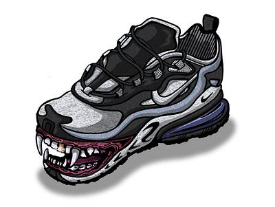 Nike Air max Monster Shoe Illustration adevertisement airmax branding design graphic design illustration nike shoe sweet vector