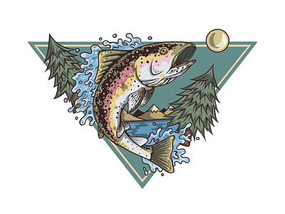Fish Illustration for Liv Wyld Brand adevertisement branding design graphic design illustration vector