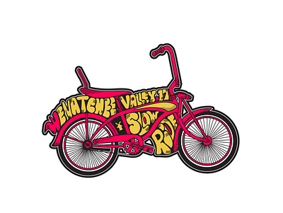 Wenatchee Slow ride Sticker Bike Illustration adevertisement branding design graphic design illustration logo vector