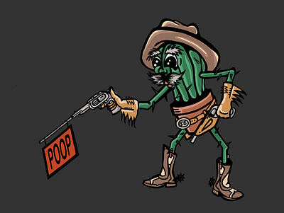 Cactus Cowbooy Illustration branding cactus cowboy design graphic design illustration vector