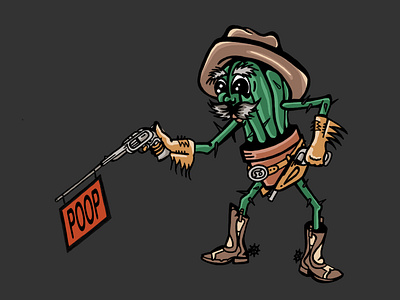 Cactus Cowbooy Illustration