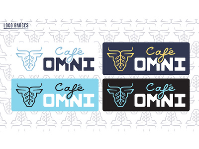 Cafe OMNI Logo Lockups with Color Scheme Design adevertisement branding branding guide design graphic design illustration logos restaurant design vector