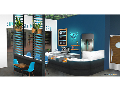 Cafe OMNI Interior design concept graphic design