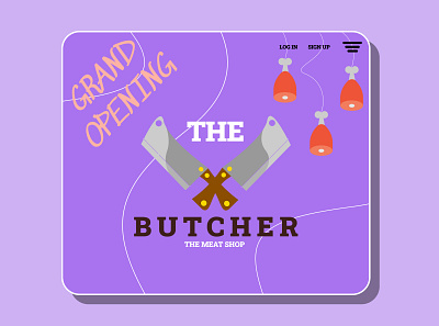 The Butcher : Meat Shop adobe xd app branding design figma icon illustration logo prototype typography ui ux vector wireframe