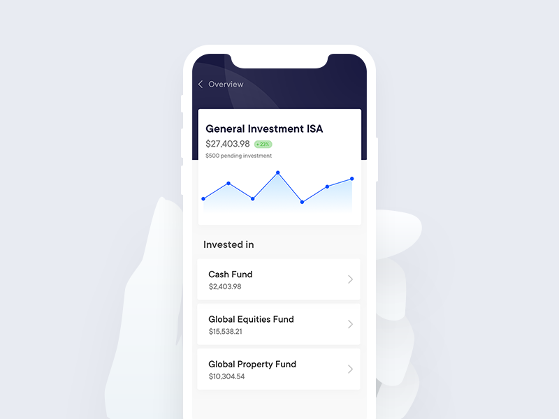 Investment app mockup app ios investment finance fintech money invest
