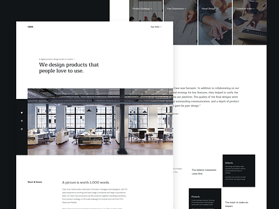 Studio Page agency agency branding caus design studio portfolio profile website