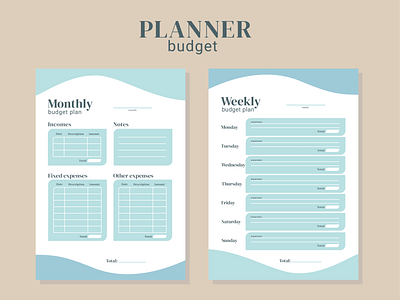 Budget planner blue budget budget plunner expenses incomes money office planner revenue