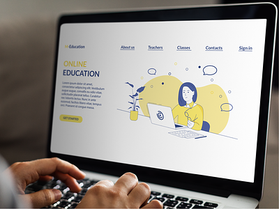 Landing page for online education