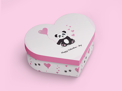 Gift box black pink black pink box gift gift box giftbox love packaging panda panda bear st valentines day st. valentines day