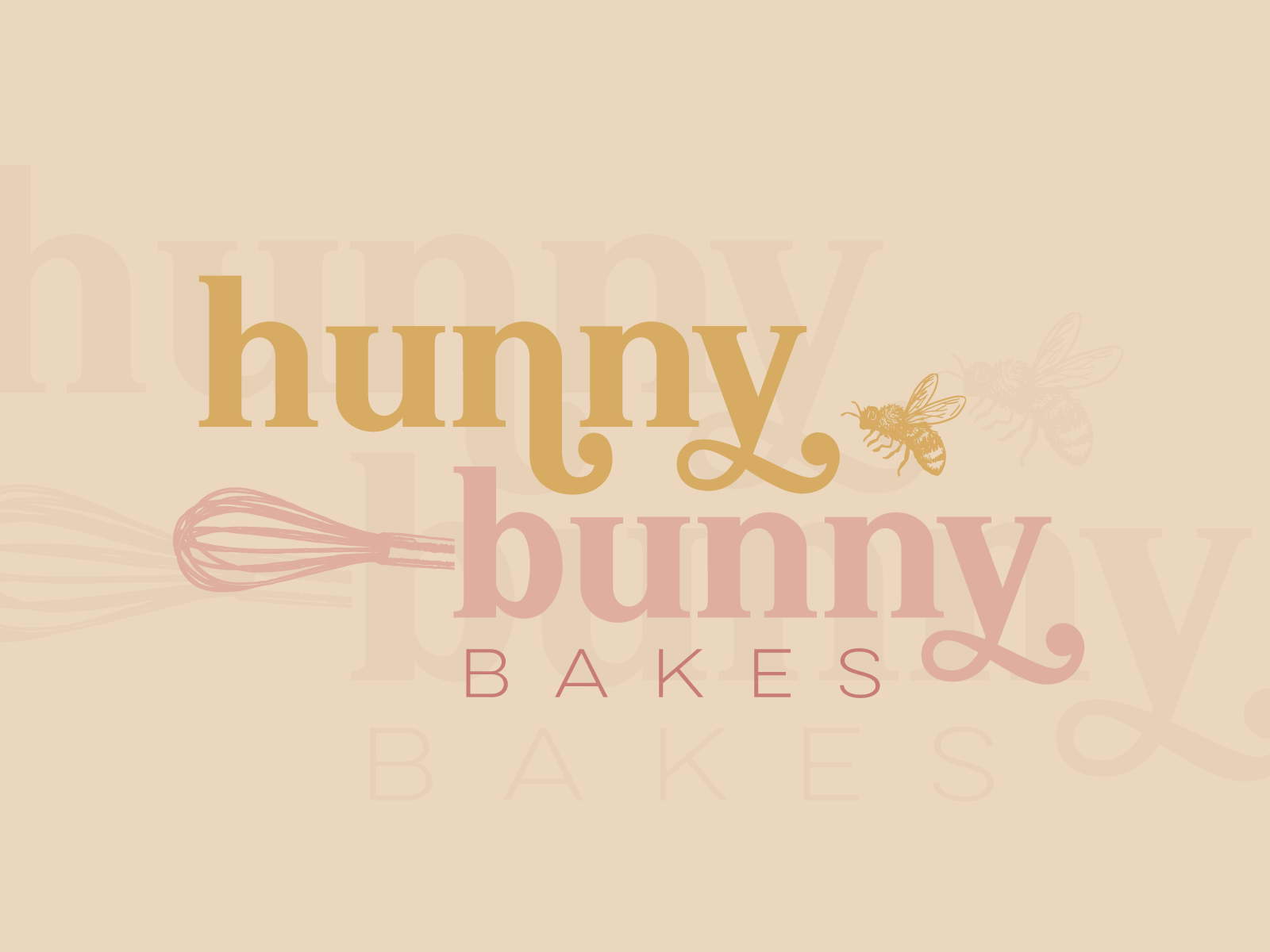 hunny bunny bakes branding logo typography