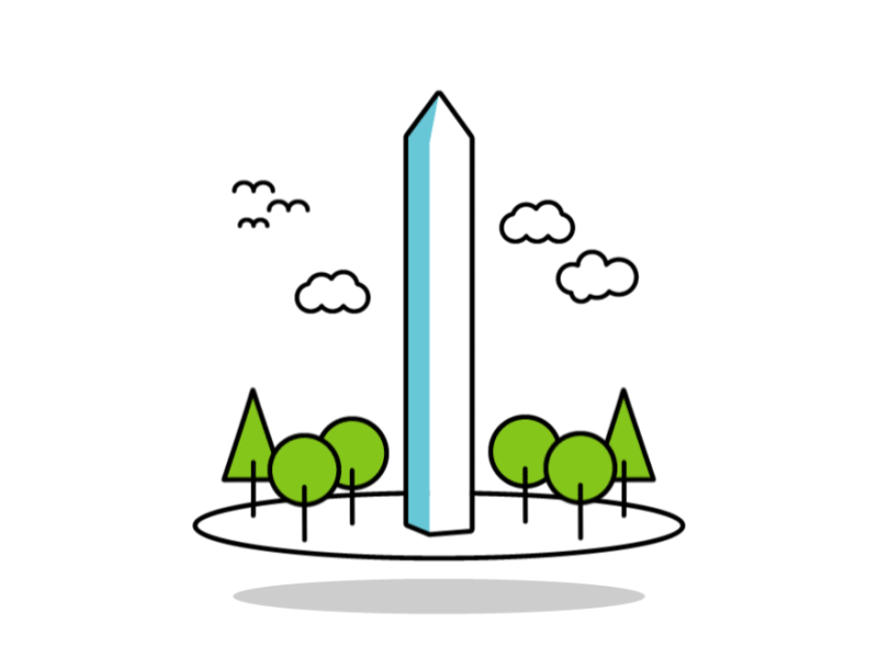 Obelisco 2d animated animation argentina buenos aires design floating gif illustration obelisco