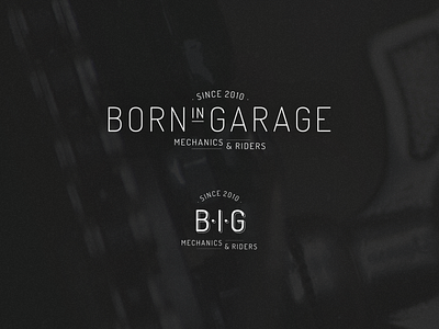 Born In Garage Logo bikeshop brand branding design graphic design logo shop