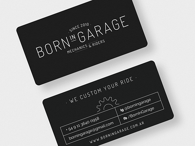 Born In Garage - Business cards branding business cards design graphic design logo