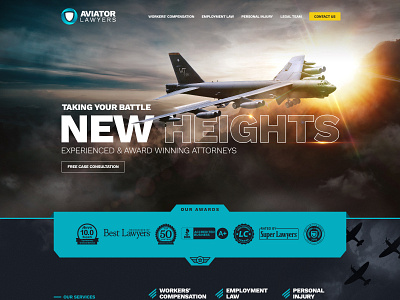 Aviator Lawyers Web Design design graphic design photoshop web design