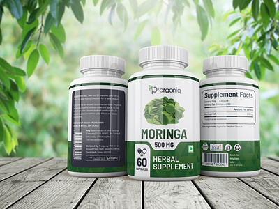 Herbal Supplement Bottle Mockup Design