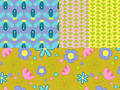 Vintage/Deco Pattern Collection candy color deco floral pattern pattern collection print