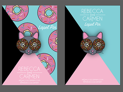 Doughnut Kitty Lapel Pin & Backer Card