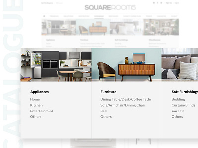 Mega Menu for Catalogue catalogue clean decor furniture interface magazine mega menu simple ui web