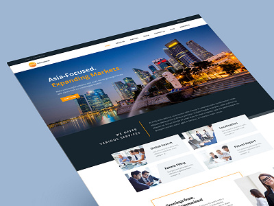 Landing Layout Dark Theme corporate dark design landing layout services singapore ui web