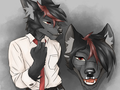 wolf fursona graphic design