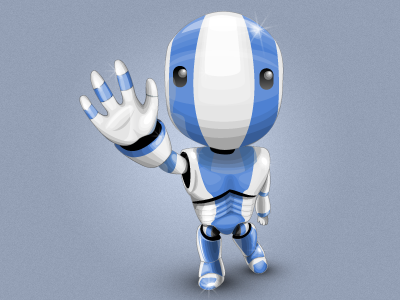 Cute Robot aubrey blue hadley illustration robot vector