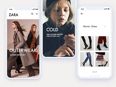 Zara APP ui ux