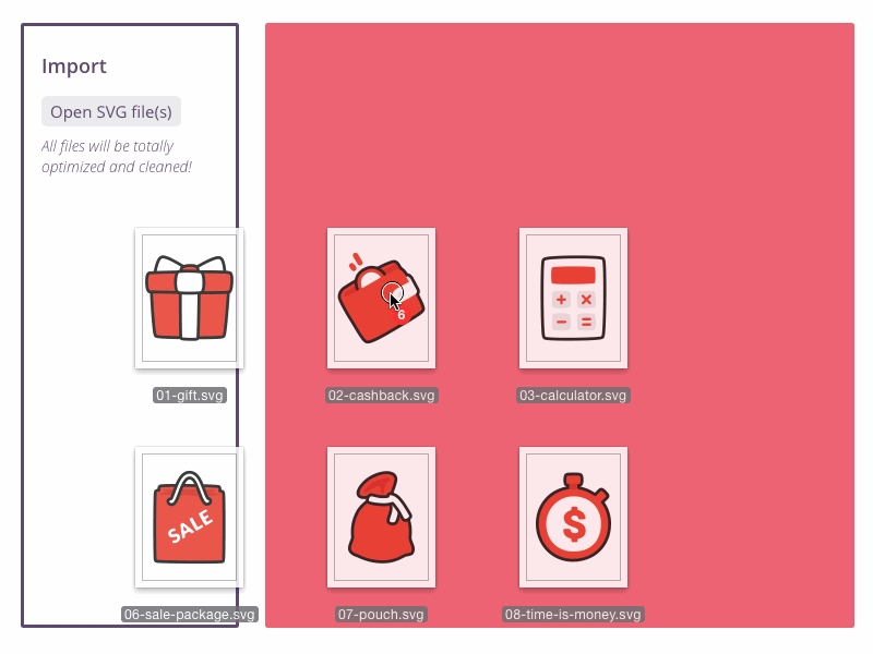 Simple tool for batch processing of vector images alternative colors colors palette colorscheme free app svg tool