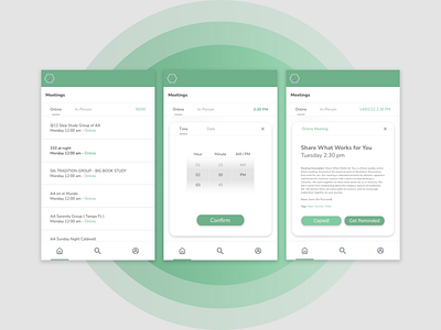 Online Meeting Finder app ux