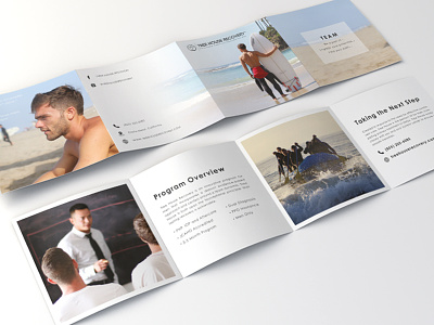 Square 4-Fold Brochure beach brochure brochure design classroom double gatefold gatefold healthcare layout surfing