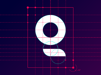Logotype grid construction design grid identity illustrator letterq logo logotype ui
