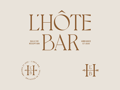 L'Hôte Bar branding design logo typeface typography vector