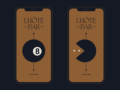L'Hôte Bar Social Media branding design illustration logo typeface typography vector