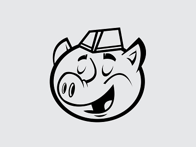 Porkshop butcher logo pig porkshop