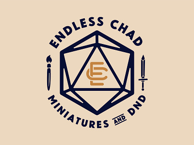 EndlessChad Brand badges branding design dungeons and dragons illustration logo typeface typography vector