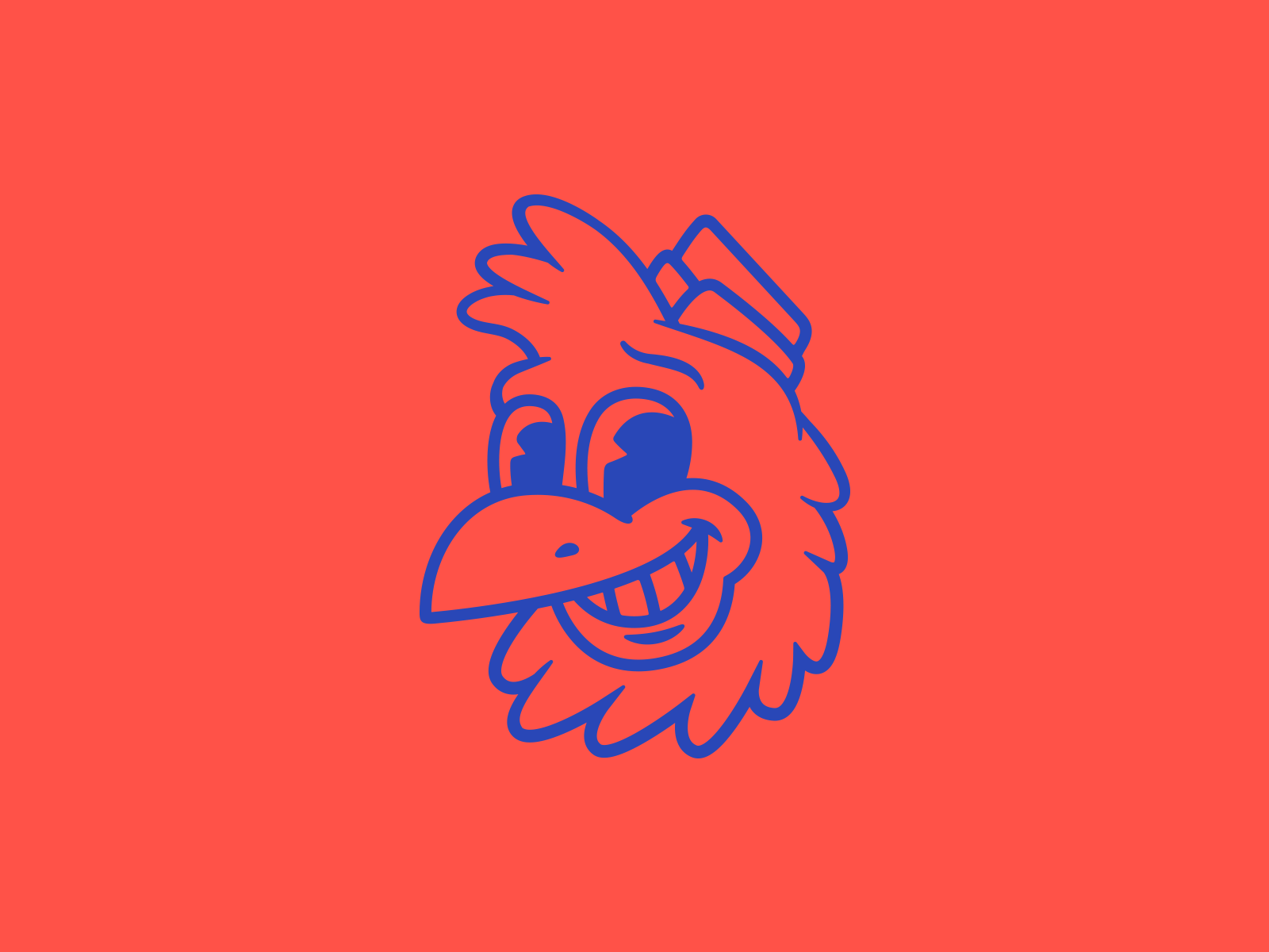 Winking Chicken branding character design icon illustration logo vector