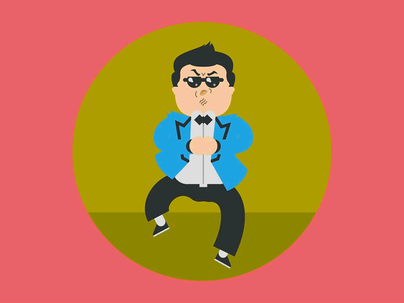 Gangnam dance gangnam style illustration motion