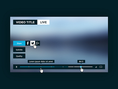 Video player live controller live player ui video