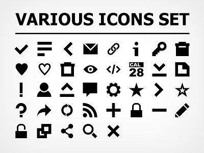 Various Icons Set icon icons picto