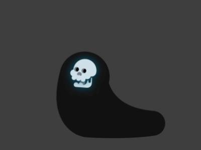 Ghost animation character dark ghost gif monster skull walk