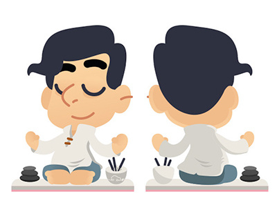 Zen character illustration zen