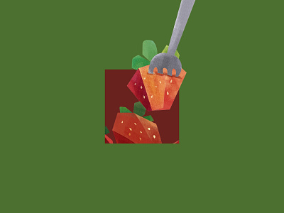 Strawberry fruit illustration