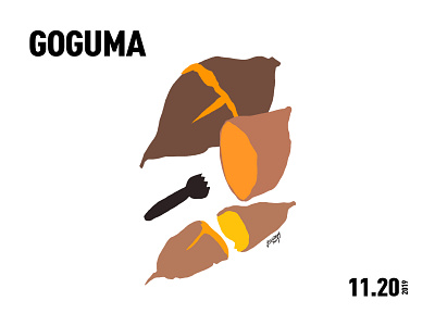 Goguma colorful drawing illustration sweet potato