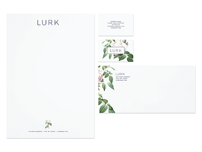 Lurk Stationery Concepts floral stationery stationery stationery suite