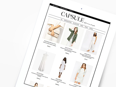 Capsule Web Design fashion logo design minimal responsive design rewardstyle serif web design