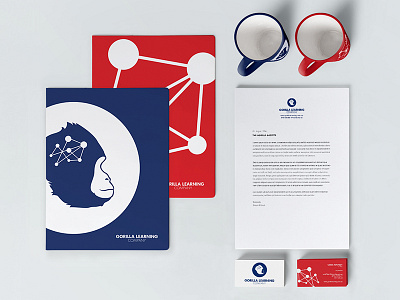 Gorilla Learning Branding Suite branding gorilla navy red suite