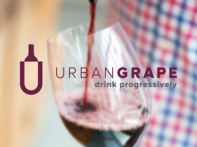 Urban Grape Rebrand drinking icon logo rebrand wine